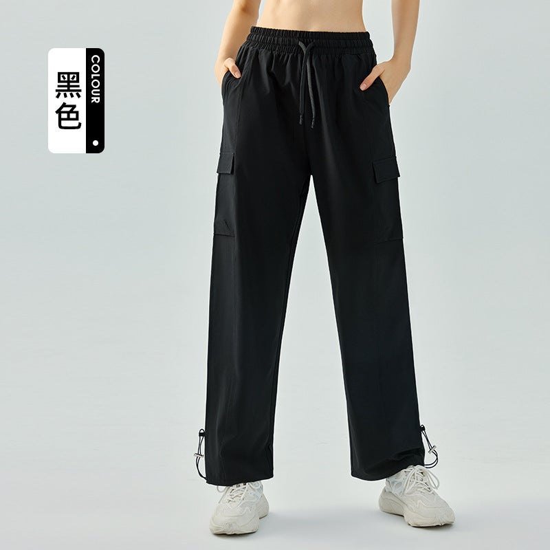 High Waist Loose Cargo Pants Children'S Autumn 2024 Tall And Slim Casual Straight Mountaineering Pants Quick-Drying Sports Pants - Image 4